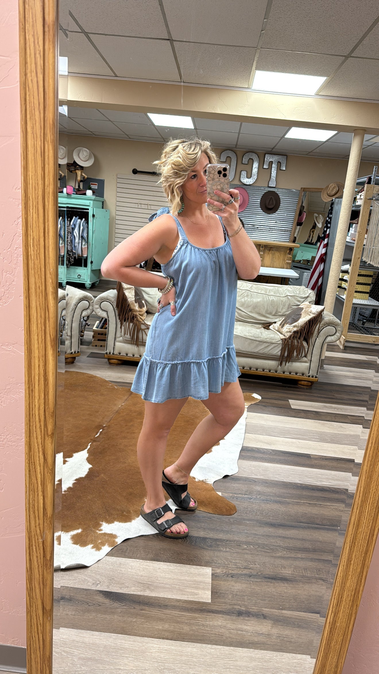 Chambray Mini Dress