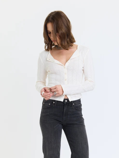 Stargazer Pointelle Cardigan - Cloud Dancer