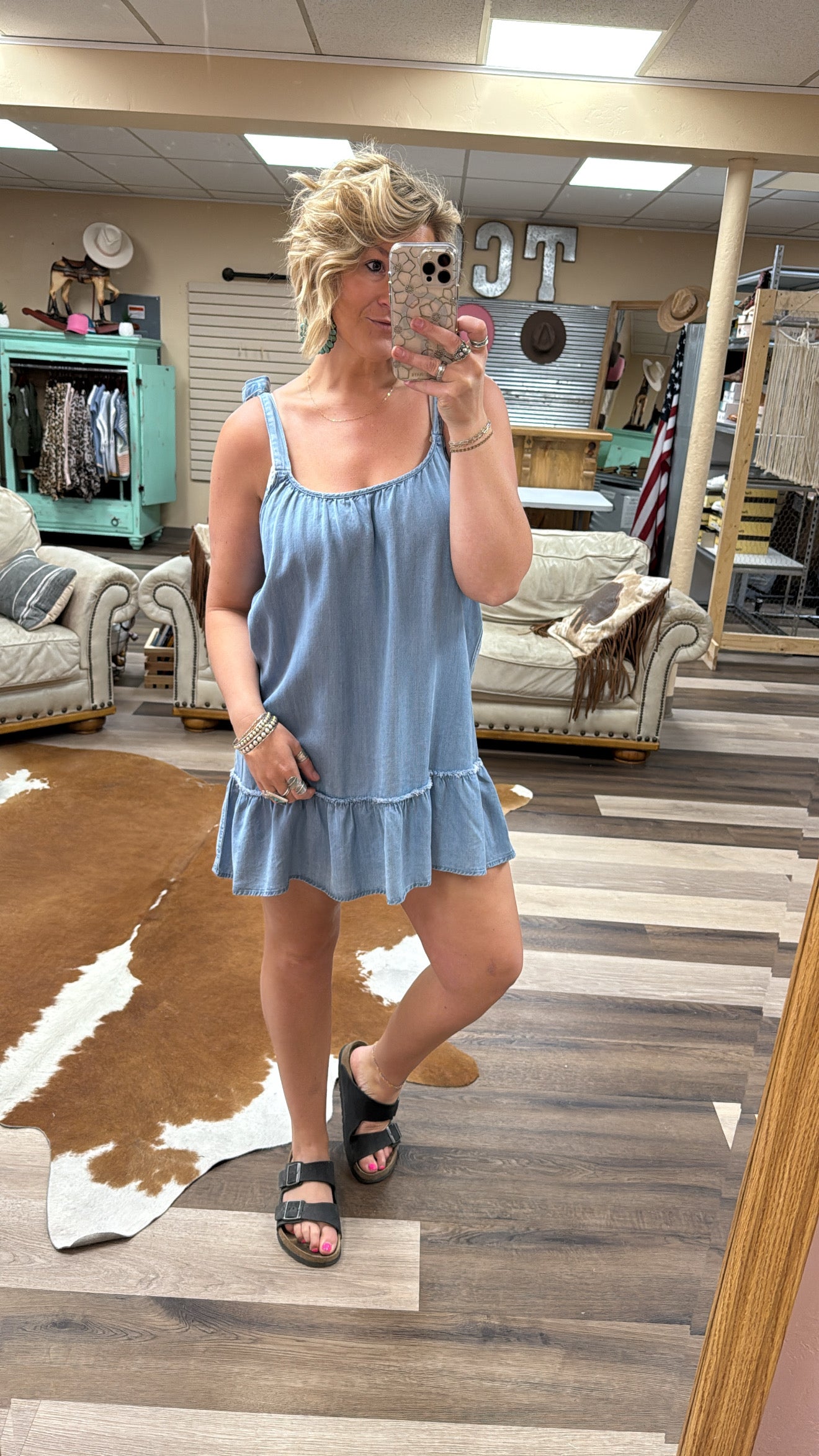 Chambray Mini Dress