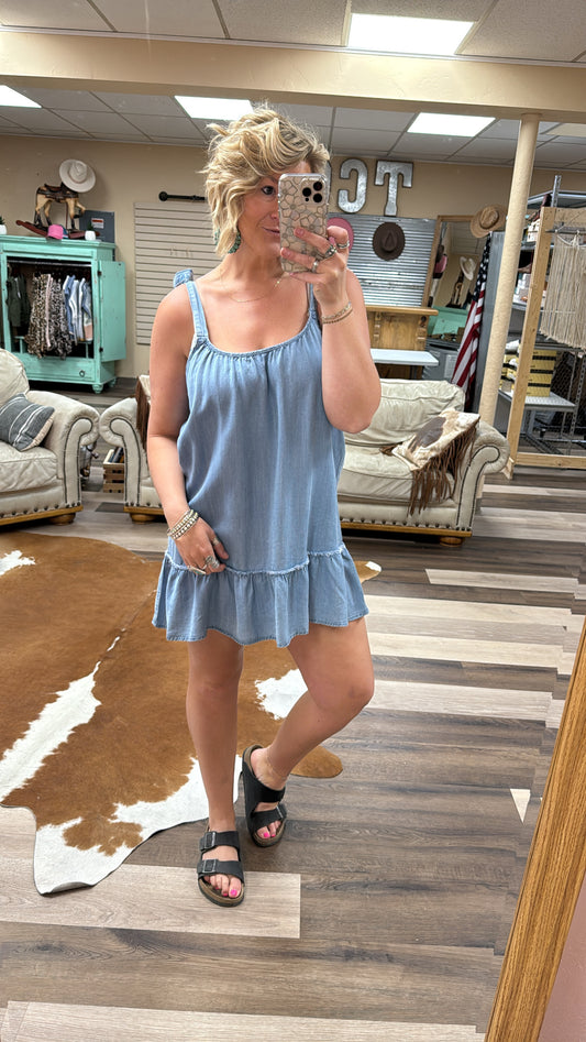Chambray Mini Dress