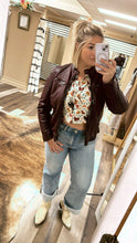 Load image into Gallery viewer, Dusty Red Leather Jacket
