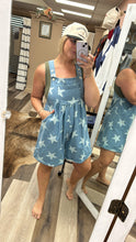 Load image into Gallery viewer, Star Washed Denim Shortalls
