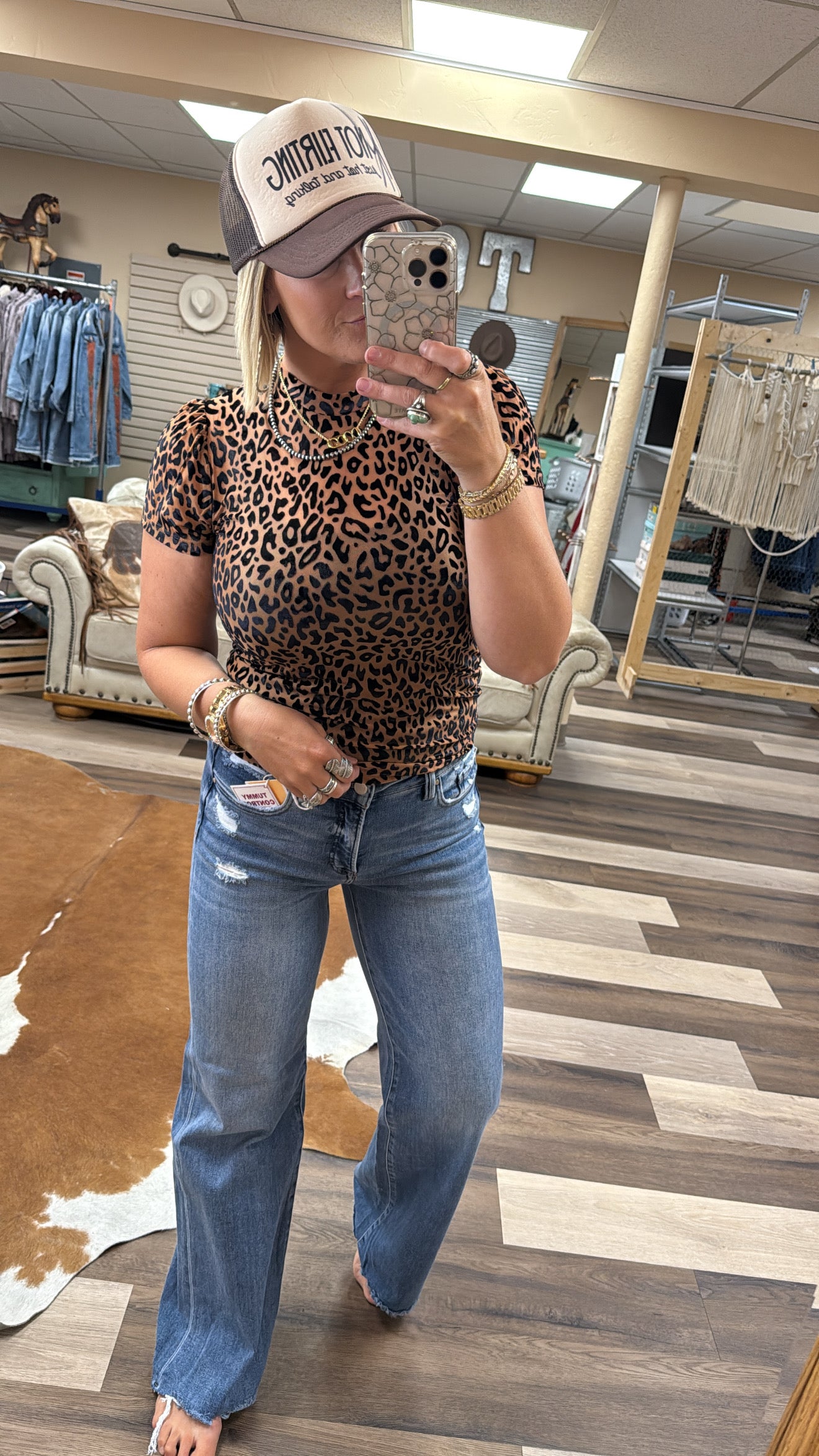 Velvet Burnout Animal Print Top