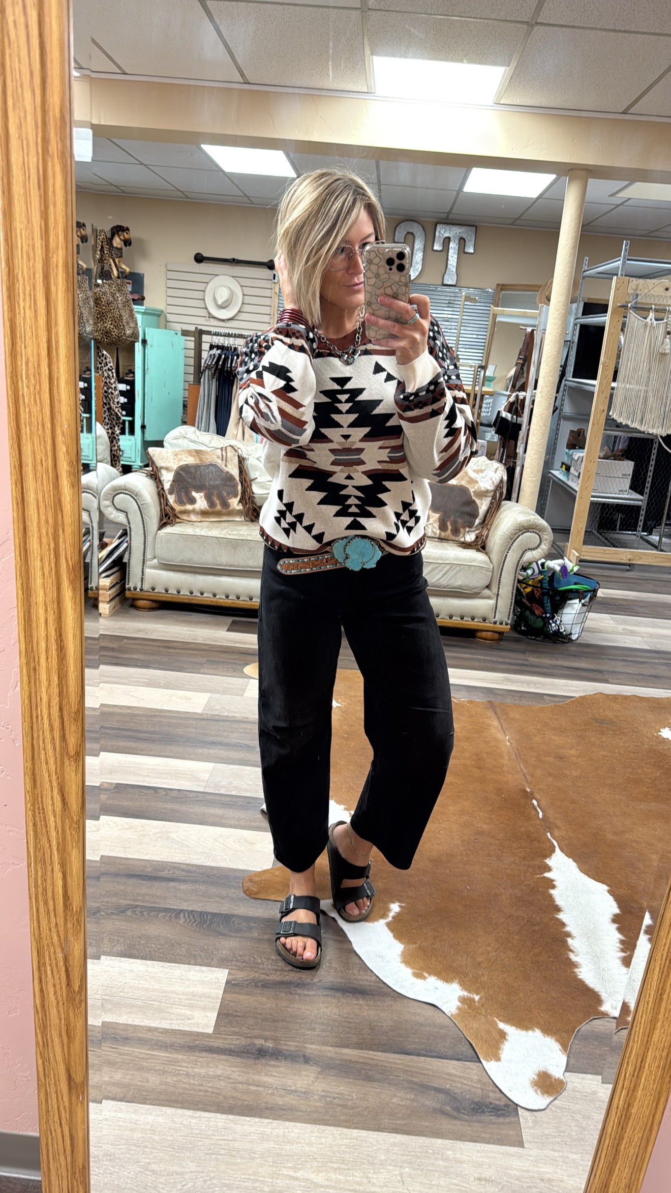 Risen Mid Rise Fit Crop Wide Barrel Leg Jeans