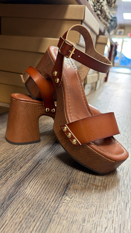 ELECTRAH - COGNAC HEELS