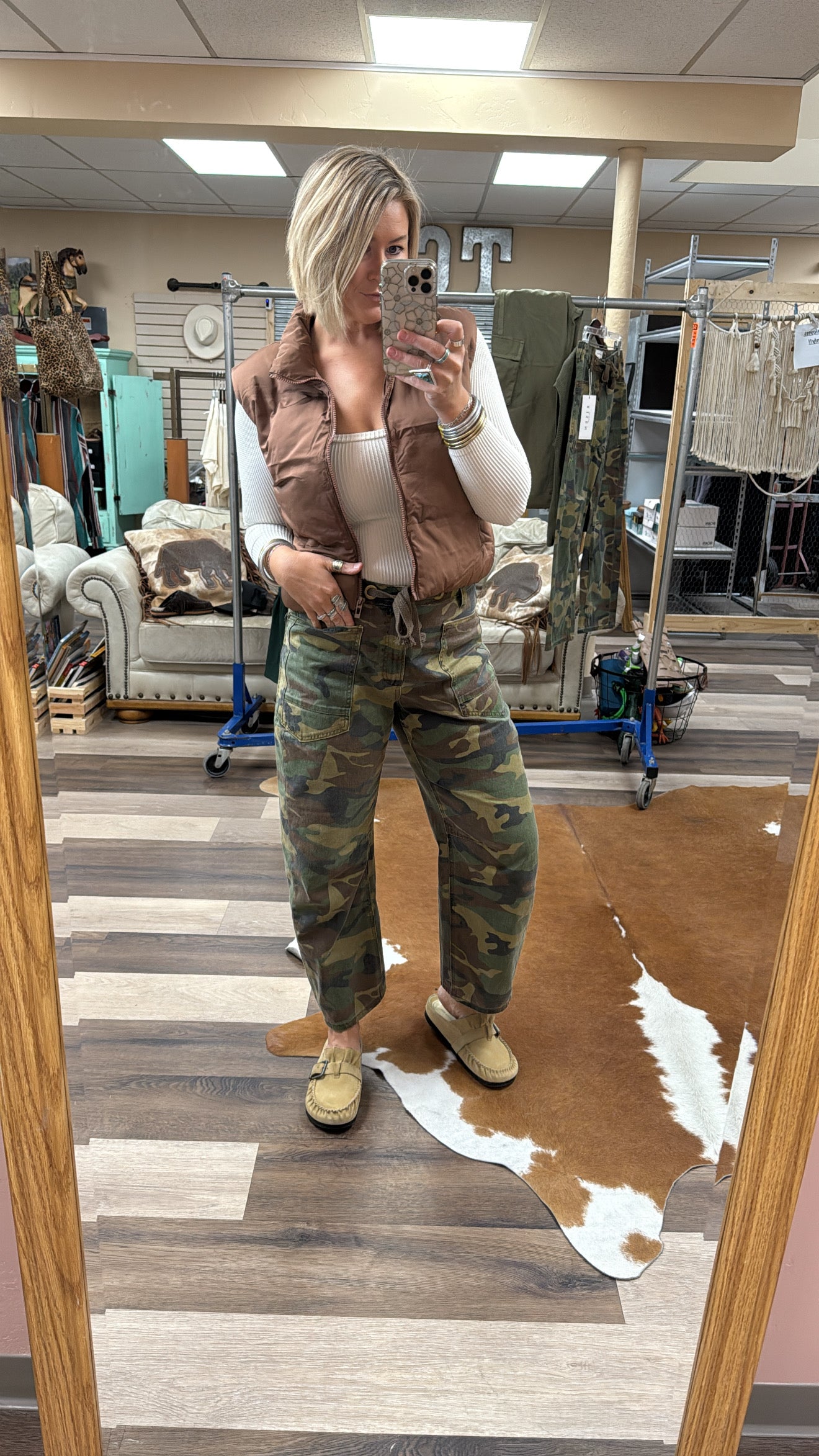 Risen Camo Barrel Jeans