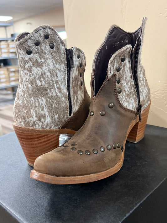 Agave Sky Georgia Studded Chocolate Bootie