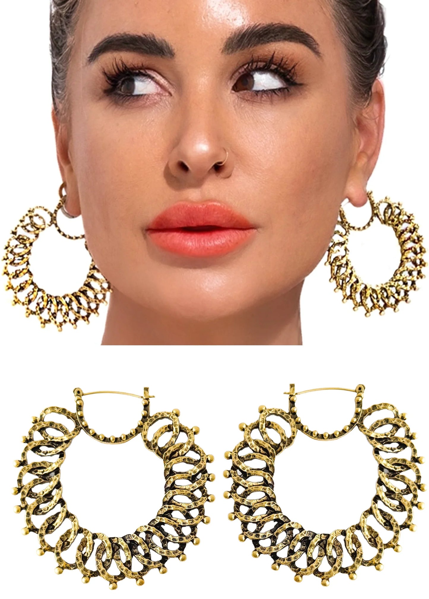 MANIFESTING MY DREAMS STATEMENT EARRINGS GOLD