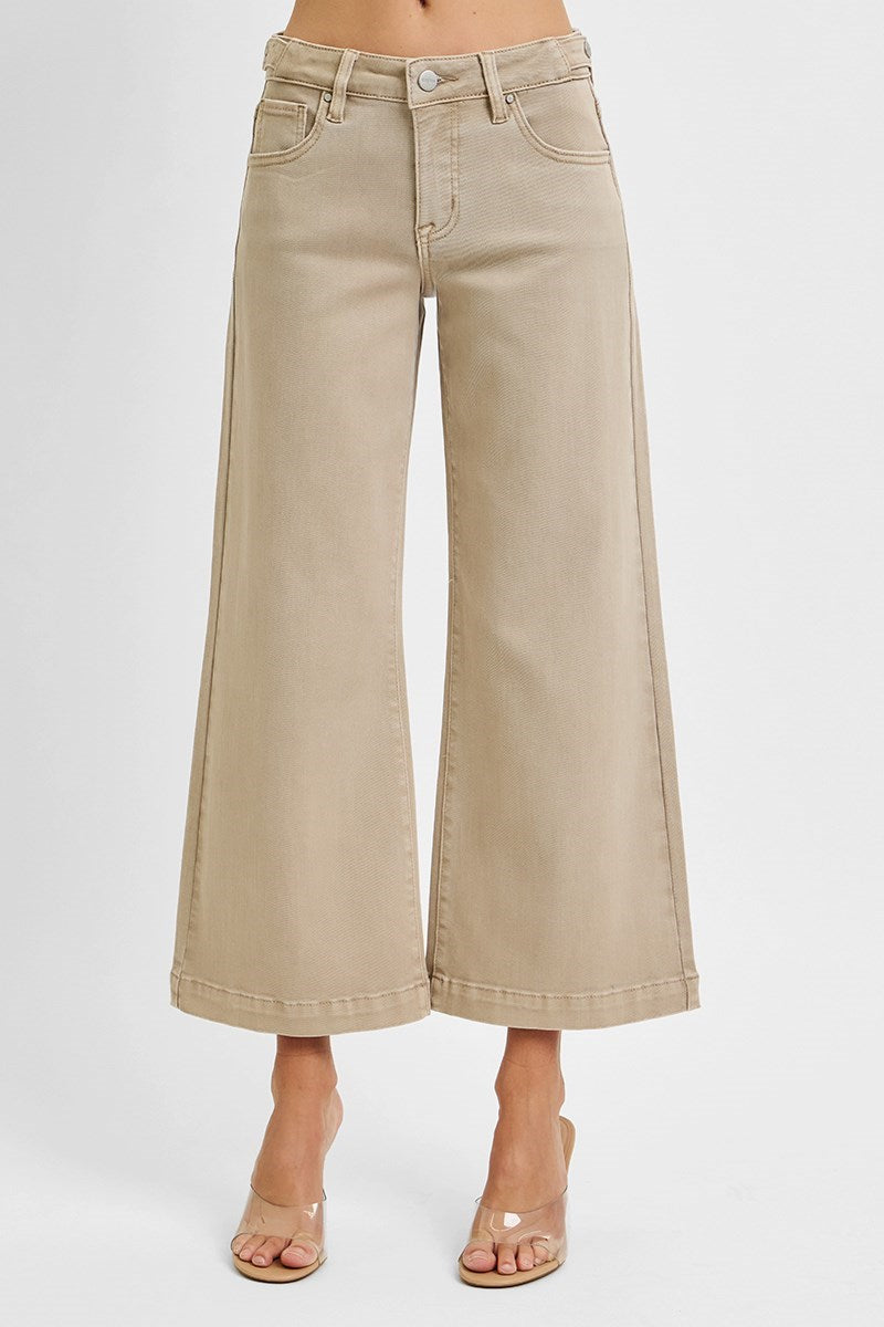 Risen Taupe Crop Jean
