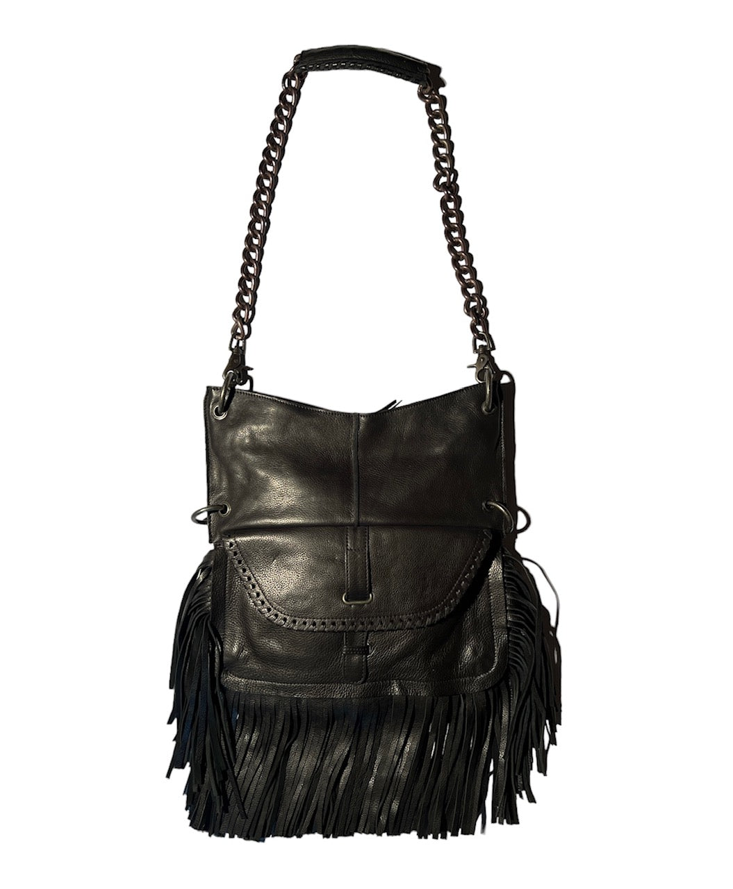 "Lia" Saddle Bag With Chain