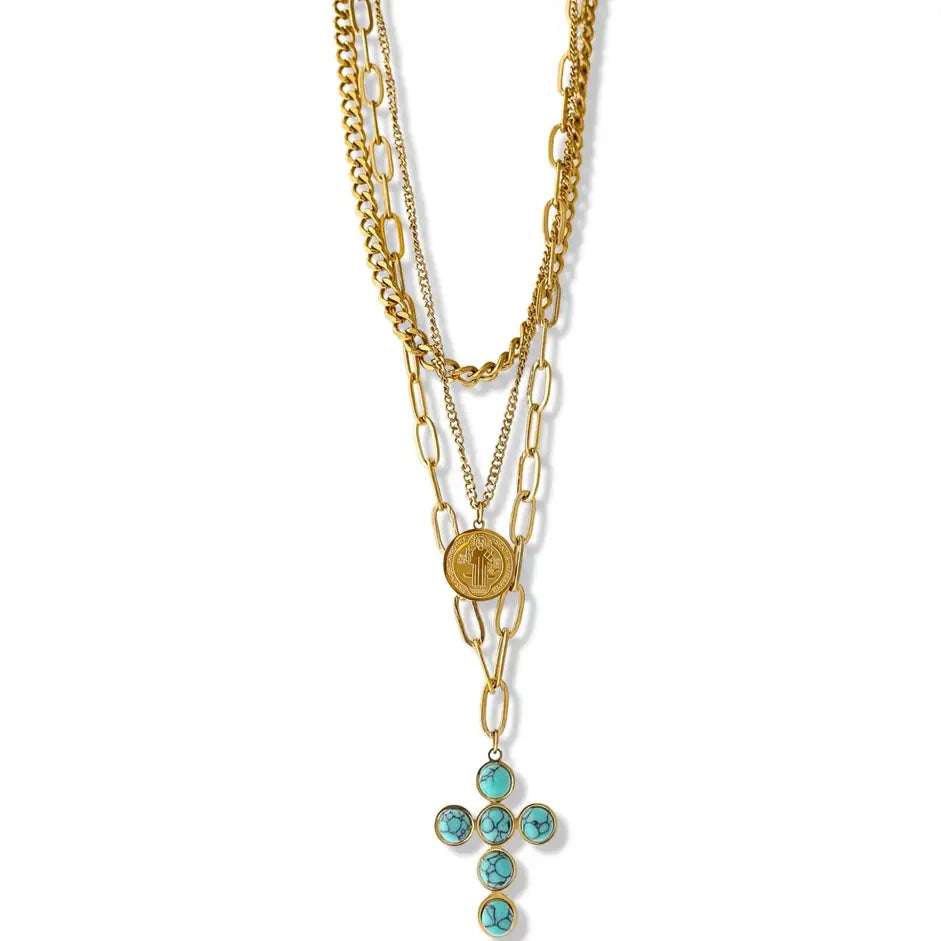 Sacred Layered Water Resistant Necklace Set