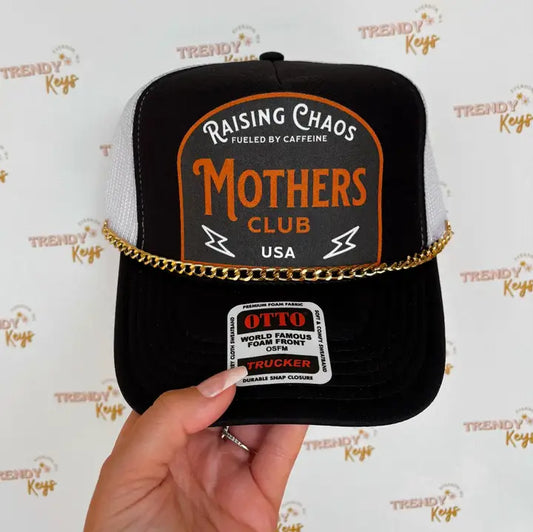 Raising Chaos Mother’S Club Print Trucker Hat
