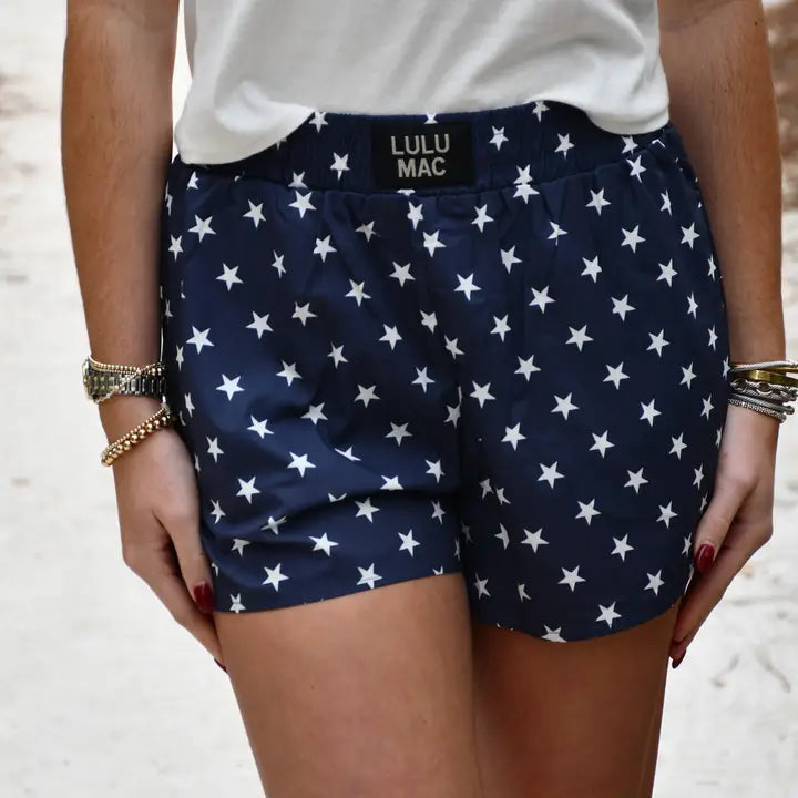 Navy Star Boxer Short