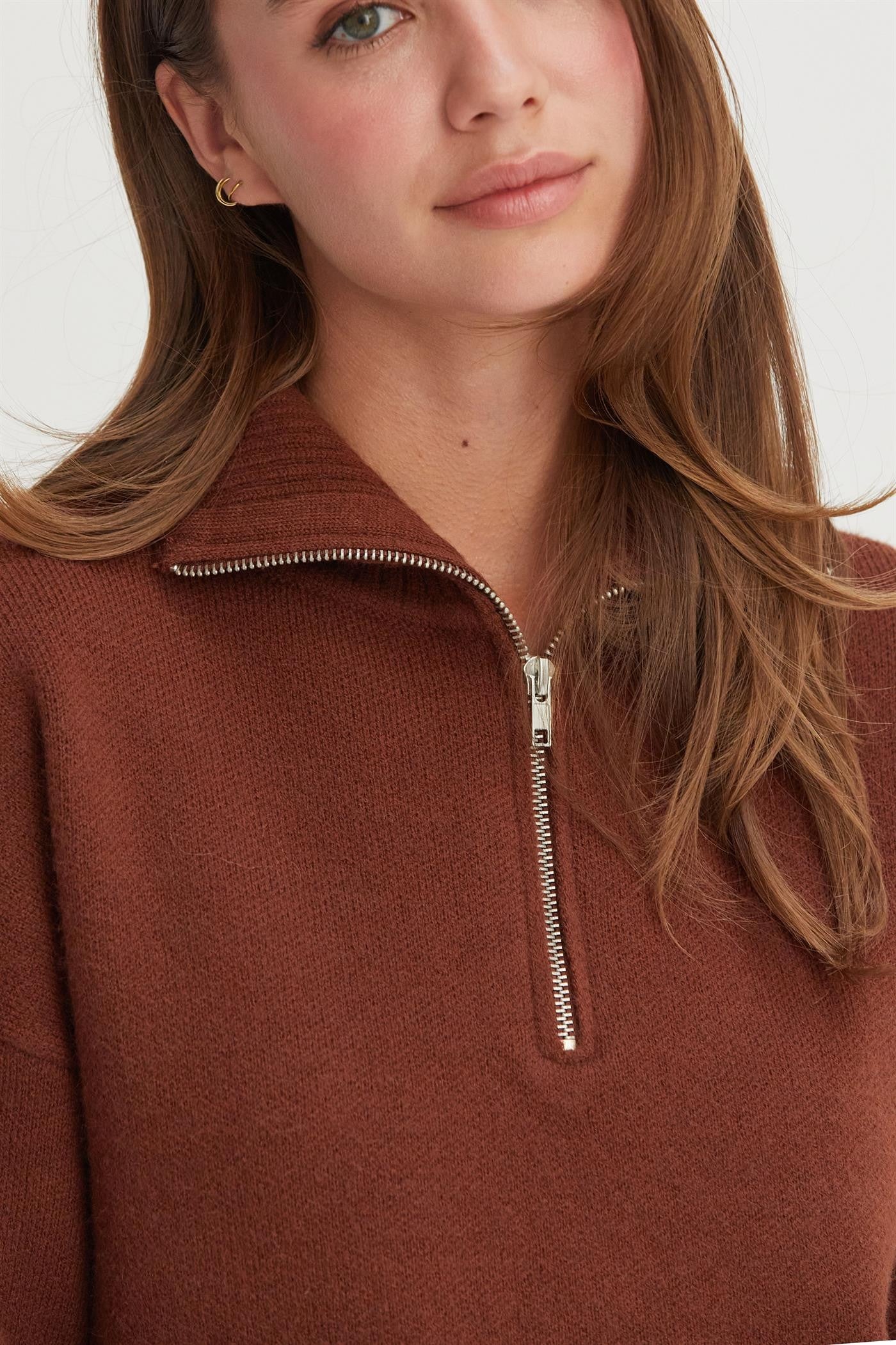 Chestnut Drop Shoulder Sweater