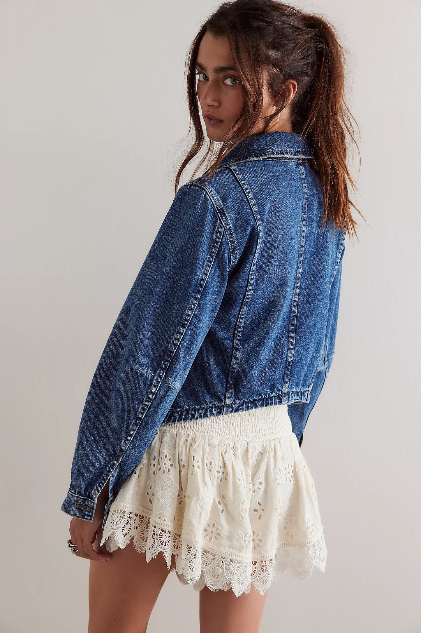 We The Free Jade Denim Jacket in High Dive