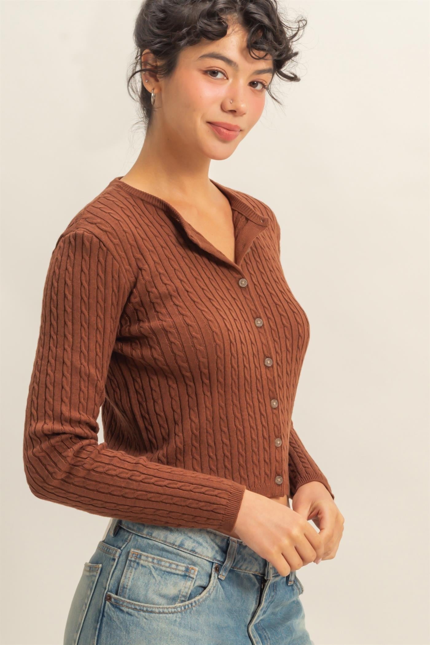 Poised Brown Sweater