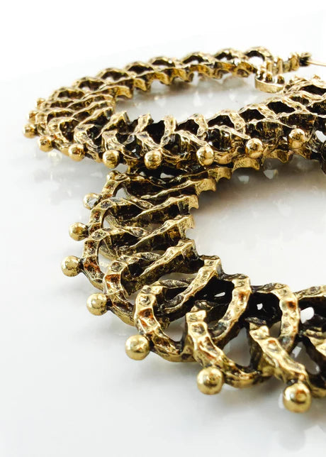 MANIFESTING MY DREAMS STATEMENT EARRINGS GOLD