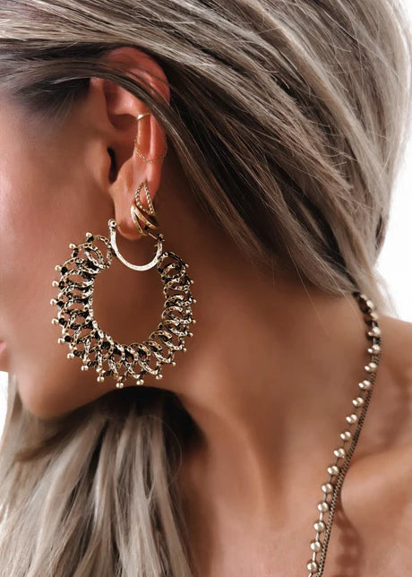 MANIFESTING MY DREAMS STATEMENT EARRINGS SILVER