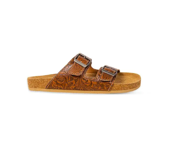 Maggie Hand-tooled Sandals