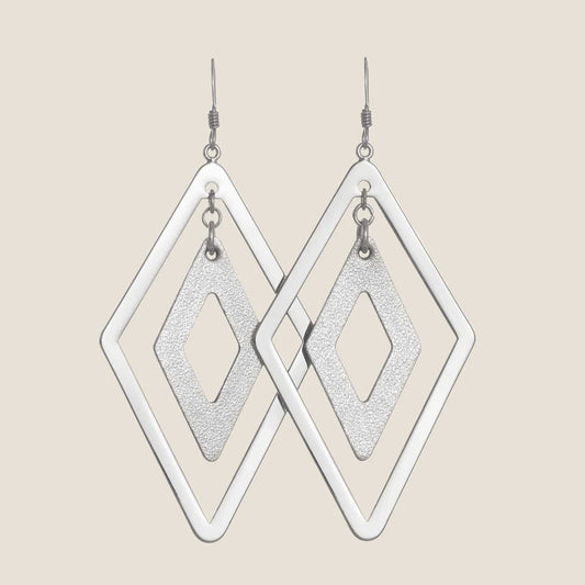 Silver Satin Tori Earring