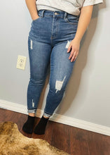 Load image into Gallery viewer, High Waisted Distressed Skinny Jeans
