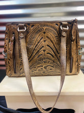 Load image into Gallery viewer, Turquoise Tooled Handbag
