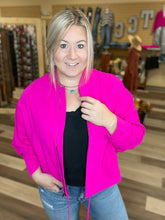 Load image into Gallery viewer, Fuchsia Zip Up Jacket
