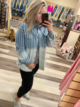 Load image into Gallery viewer, Striped Oversized Denim Shirt
