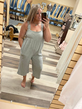 Load image into Gallery viewer, Knit Wide Leg Cropped Jumpsuit
