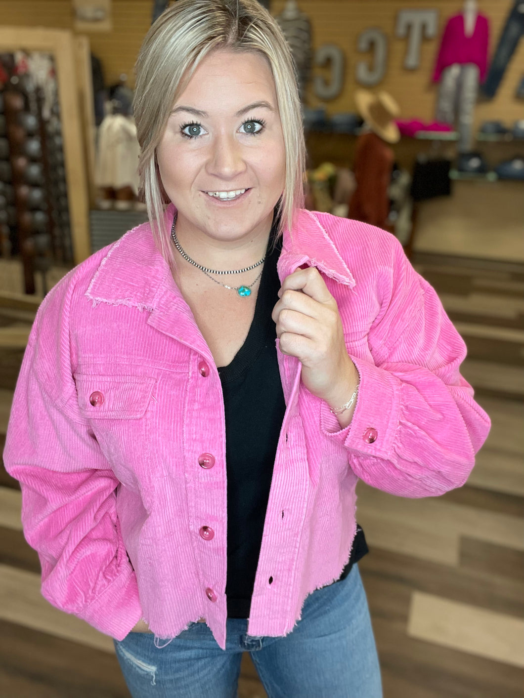 Pink Corduroy Jacket