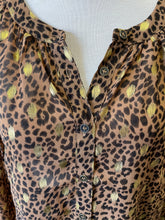 Load image into Gallery viewer, Shear Leopard and Gold Blouse
